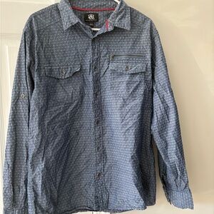 Rock & Republic Denim Blue Patterned Shirt